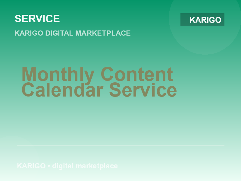 Monthly Content Calendar Service