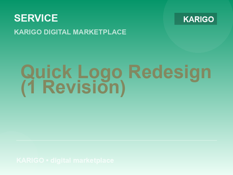 Quick Logo Redesign (1 Revision)